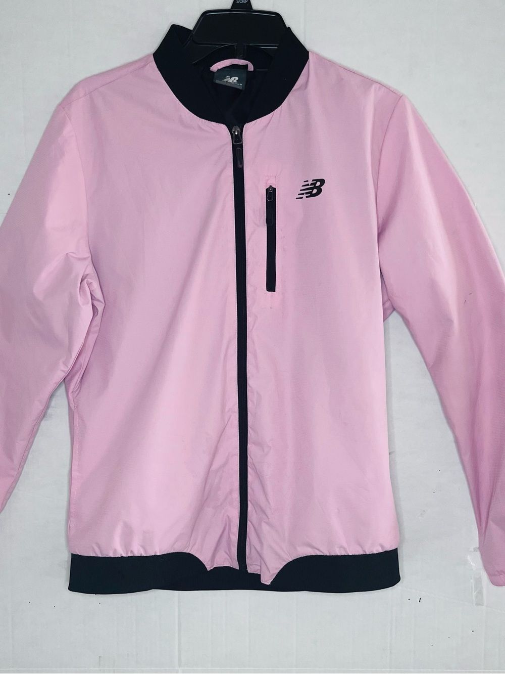 New Balance Women’s Pink Windbreaker black trim Jacket